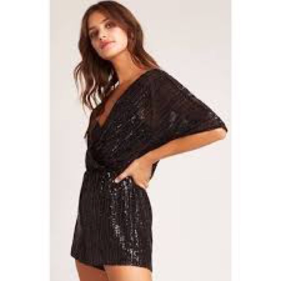 NWT BB Dakota Sequin Romper - Picture 4 of 13